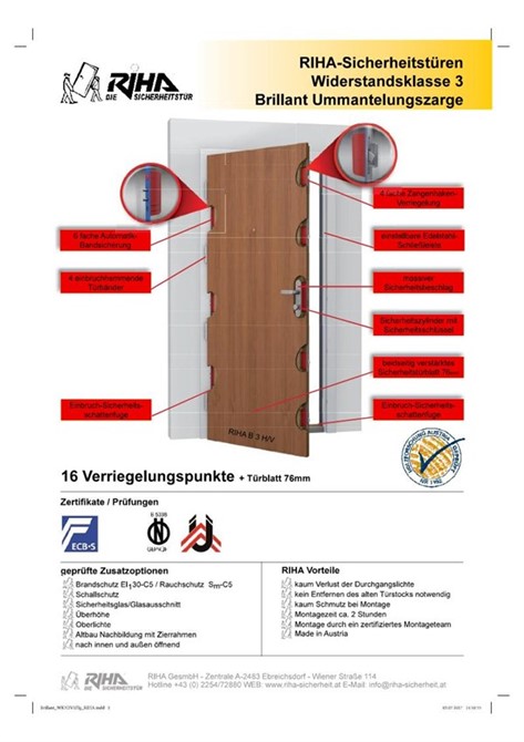 Bild zu Produktseite Sicherheitstüre  lt. Ö-Norm B5338 RC3,  Wien